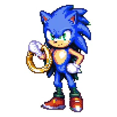Sonic with golden ring sticker