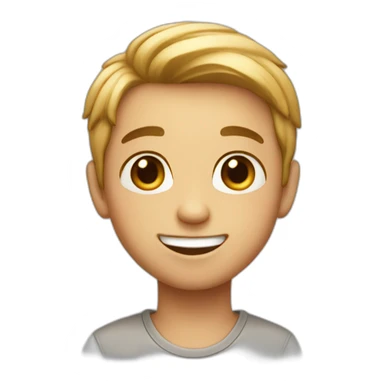 A boy with blushing smile  sticker