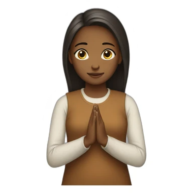 Girl pray sticker