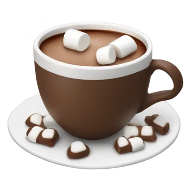Hot chocolate with marshmallows Christmas themed  sticker