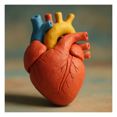 anatomically correct human heart sticker