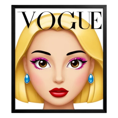 vouge magazine cover book sticker