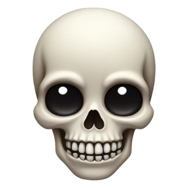 Cute skull sticker