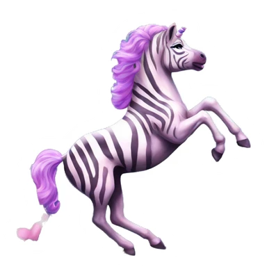 Zebra sparkling nebula unicorn Pegasus collage roses sticker