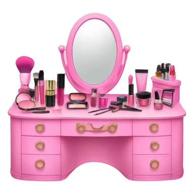 Pink makeup dresser  sticker