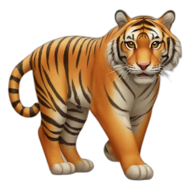 tip toe tiger sticker