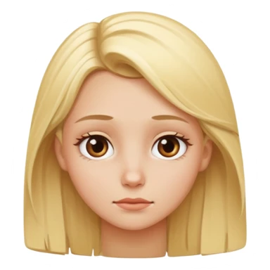 blonde girl with a lazy eye sticker