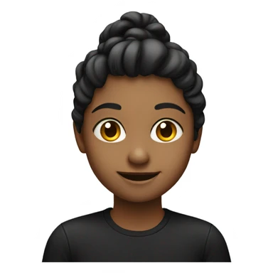 smiling girl in black shirt sticker