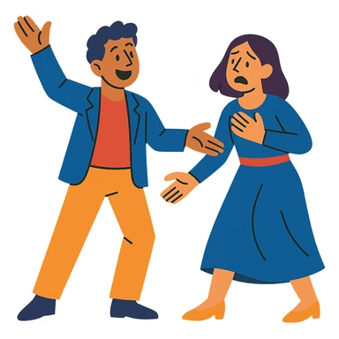 two people acting sticker