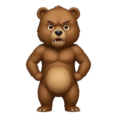 angry bear full sticker