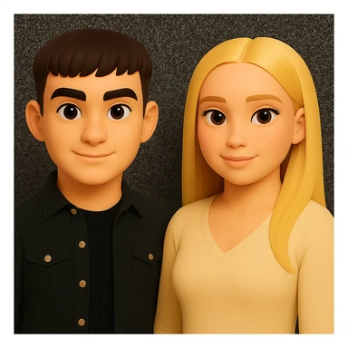 Keep everything as is but slightly spread out the people. Do not change the style or background. sticker