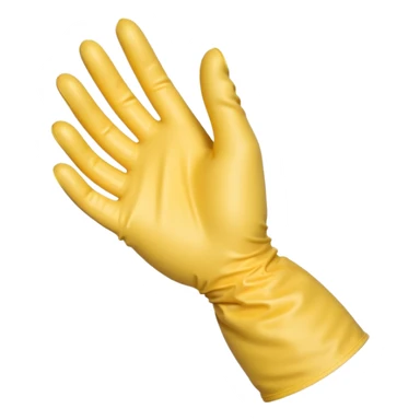 pulling on plastic glove sticker