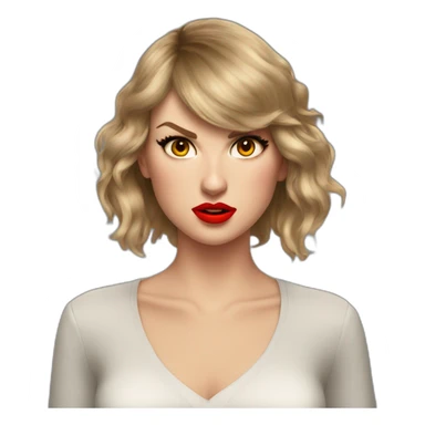 Taylor Swift red angry blushing sticker