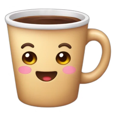 kawaii coffee sticker