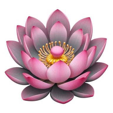lotus flower with balanced stones sticker