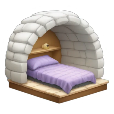 igloo with sleeping bed sticker