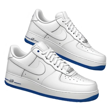 Two white Nike Air Force 1 sneakers facing each other sticker