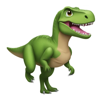 Trex wearing a tutu with a ponytail  sticker