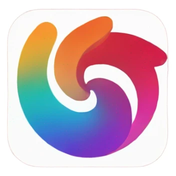 TikTok logo with instagram colors sticker