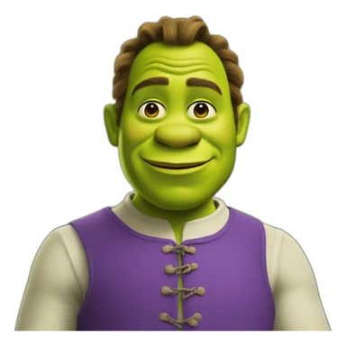 Chat dans une tenue de shrek sticker