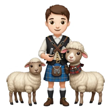 a scottish that loves sheep and likes innovation sticker