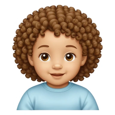 lightskin baby with curly hair sticker