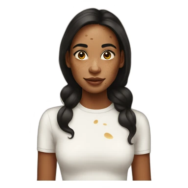 mulher com vitiligo sticker