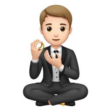 man kneeling and asking for marriage sticker