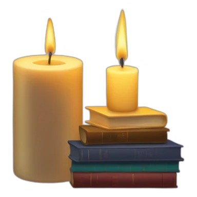 Candles and books sticker