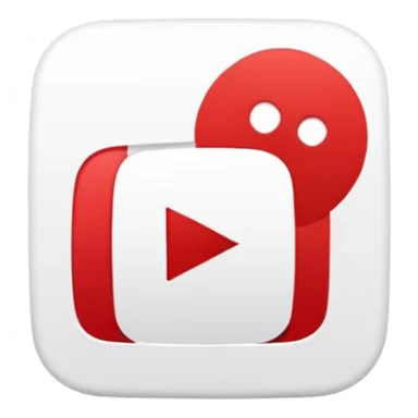 Tiny YouTube logo, simple and cute sticker