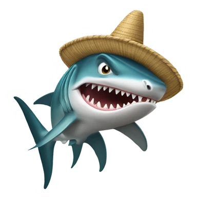 tiburón con sombrero de copa  sticker
