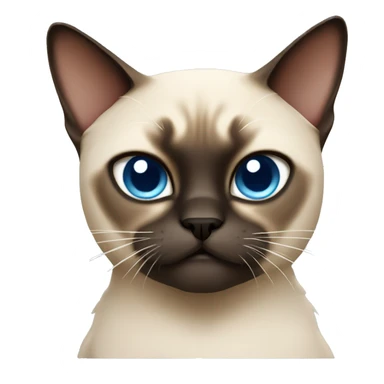 Angry siamese cat sticker