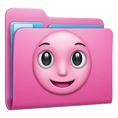simple pink folder sticker