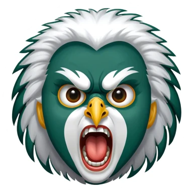 Eagles fan screaming go birds sticker