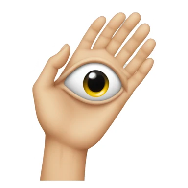 hand whit eye  sticker