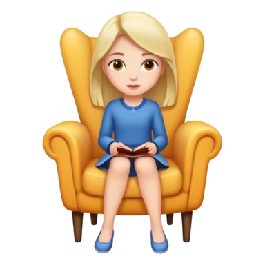 Girl sitting in a chair  sticker