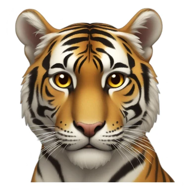 Tigre yeux en cœur sticker