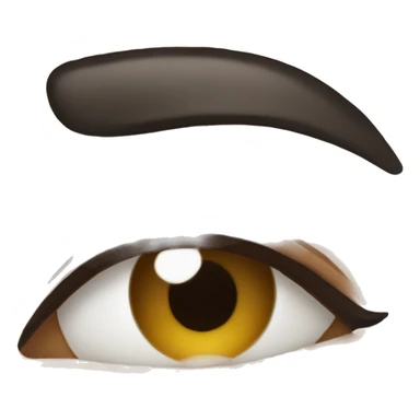 Girl with her eye almost closed as if had enough ￼ sticker