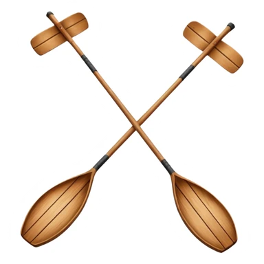 Crossed rowing ores sticker