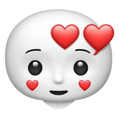 Speech bubble with heart on eyes sticker