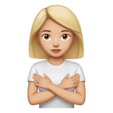 decision gesture women cross hands sticker