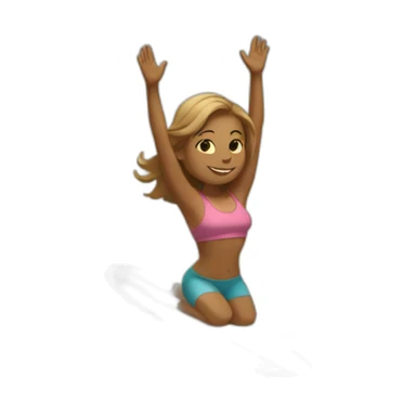 Yoga girl surfing sticker