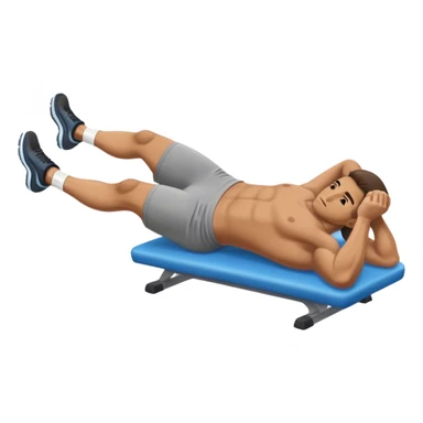 lying down man weighted glute bridges sticker