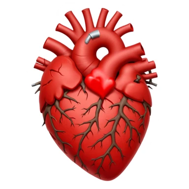 anatomical heart wrapped in a thorn branch sticker