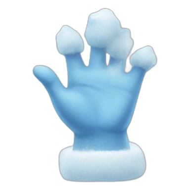 cool Father Frost hands Rock sign sticker