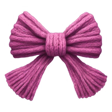 Knit scarf with bow design sticker