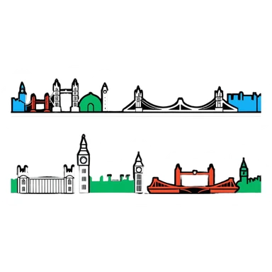 London skyline sticker