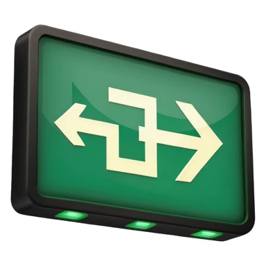 Exit Sign – green arrow sticker