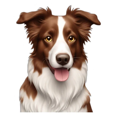 red merle white and brown border collie sticker