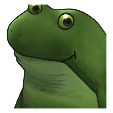 green bufo frog sitting on a lily pad sticker